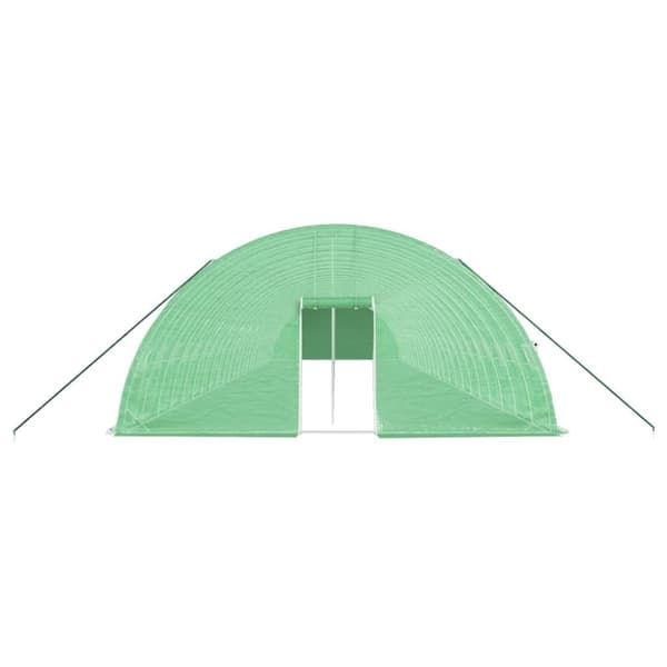 vidaXL Drivhus med stålramme grønn 144 m² 24x6x2,85 m