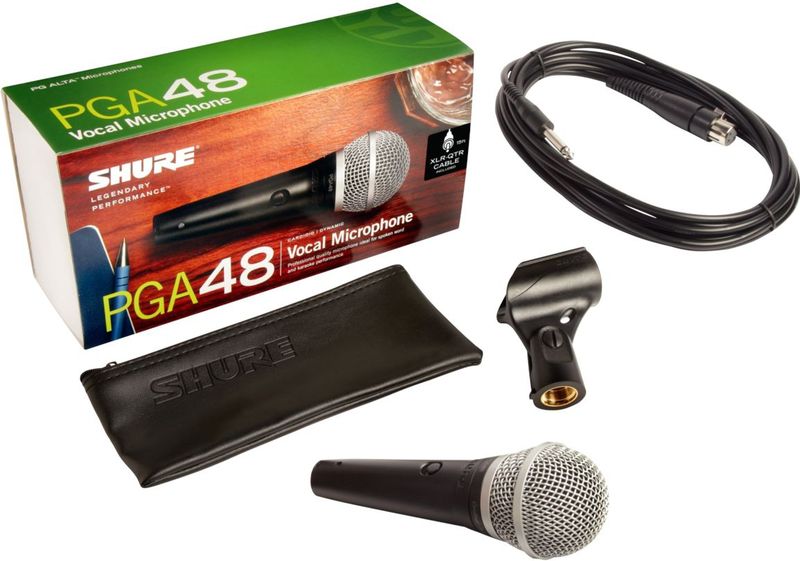 Shure - PGA48 - Microfoon - Zwart - Dynamisch - Voor Spraak en Karaoke