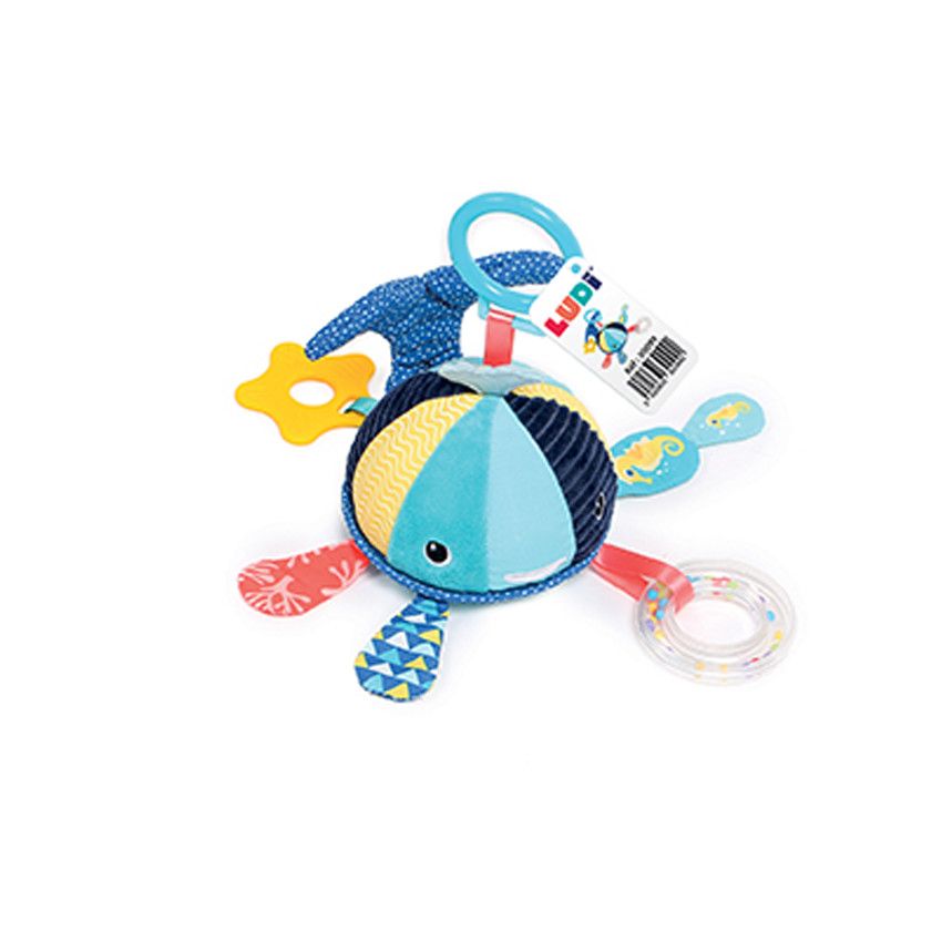 Peluche d'activités baleine à suspendre - Ecru