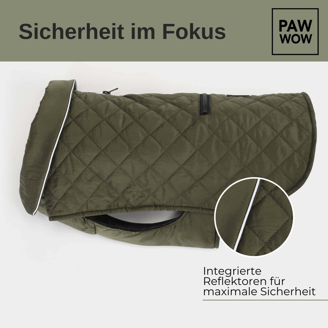 PAW WOW Hundejacke FRITZ Olive S