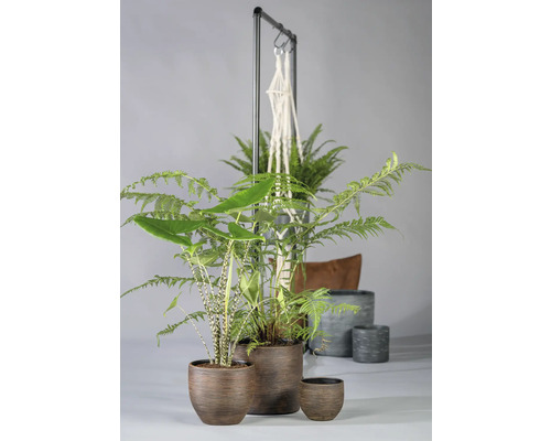 Le Havre bloempot Ø 24 cm H 22 cm keramiek bruin