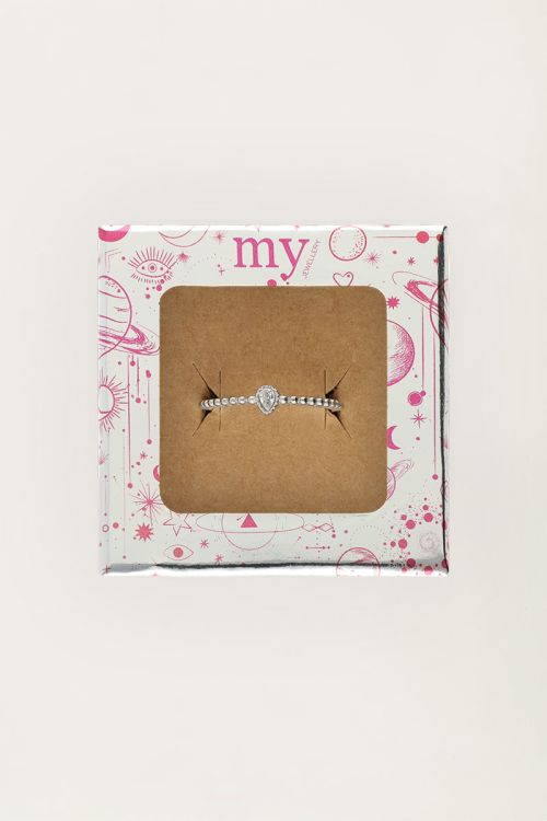 Starry ring met strass steen