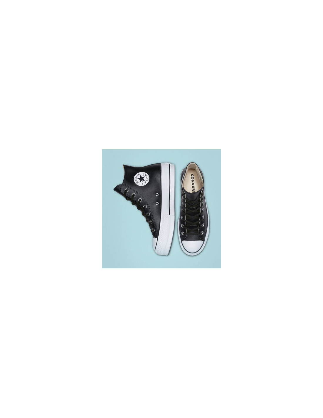 converse sneakers compensées montantes femme chuck taylor lift clean hi noir