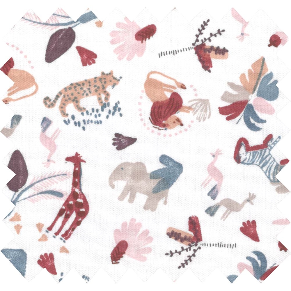 Tissu Coton Au Mètre Ex2228 Animaux De La Savane