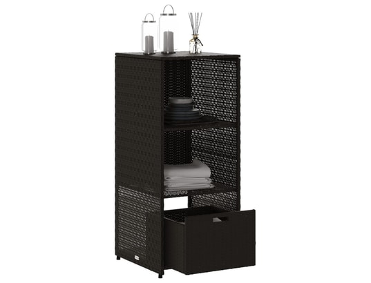 VIDAXL - Armoire de jardin Armoire de rangement de jardin noir 50x55x115 cm résine tres...