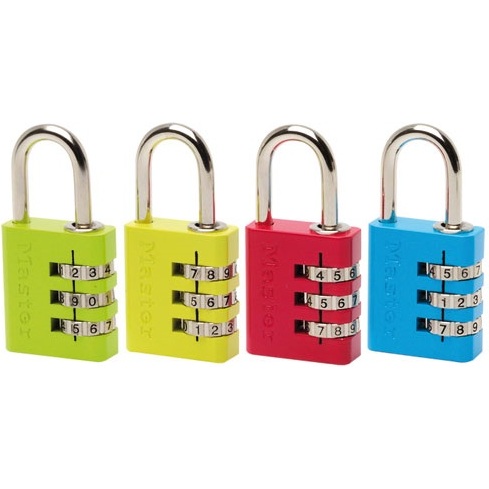 Cadenas à combinaison - 30 mm - anse 24 mm - coloris assortis