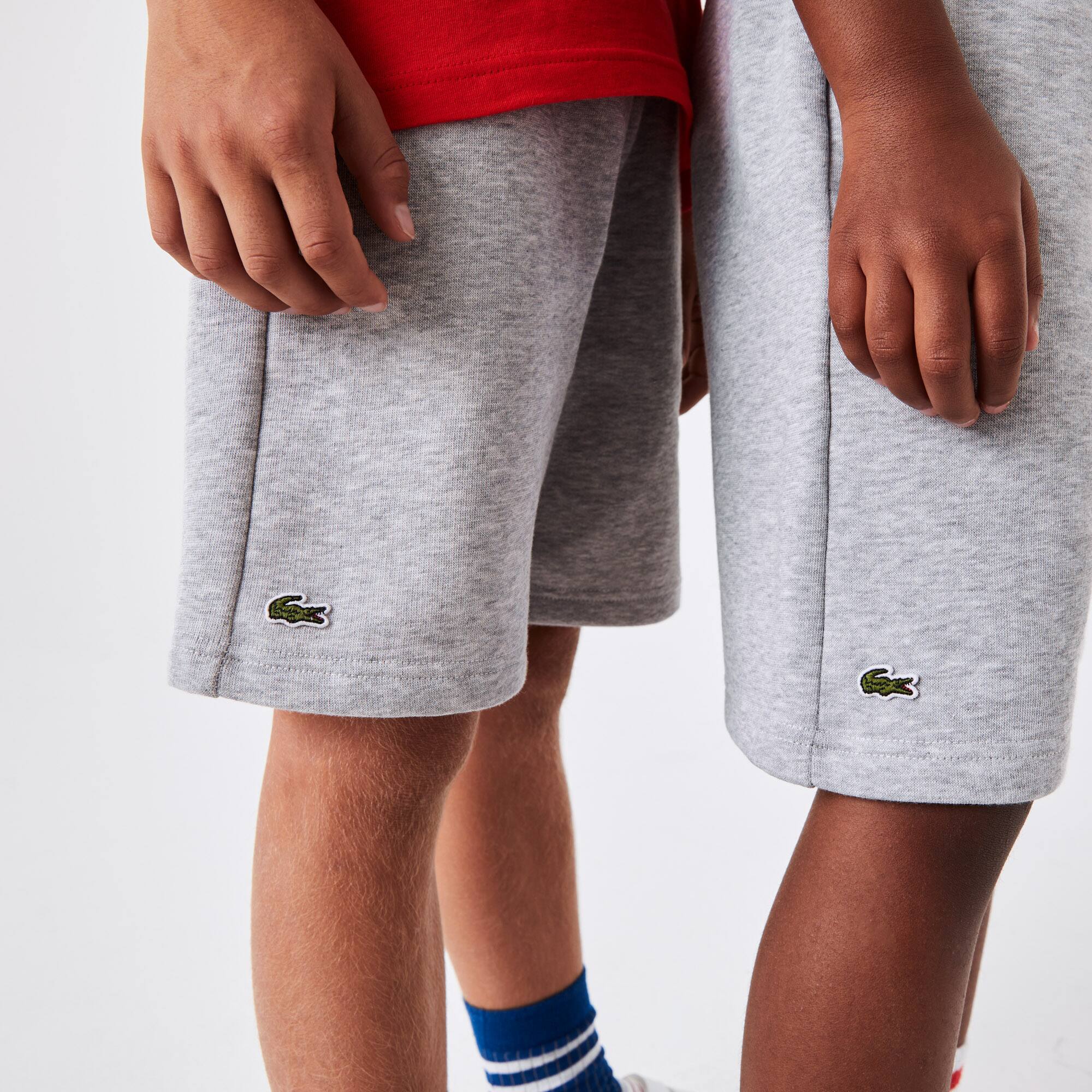Kinder LACOSTE Shorts aus aufgerautem Bio-Baumwoll-Fleece Hosen - Grau - Lacoste - Kinder