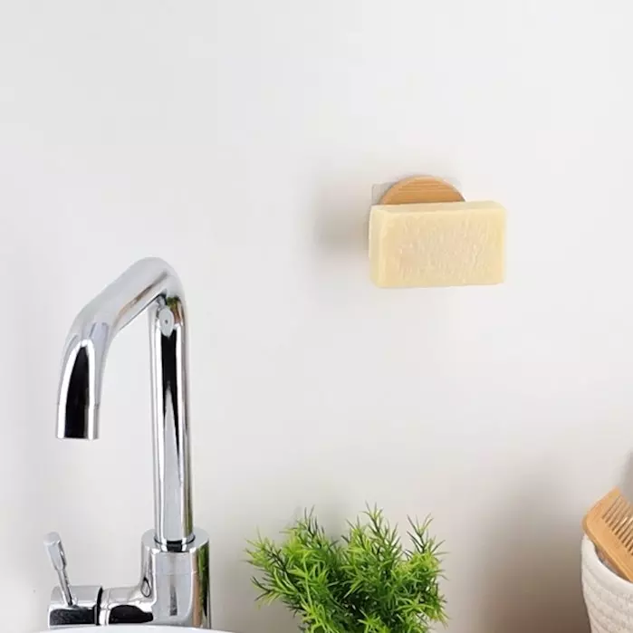 Porte savon adhésif magnétique Easy Chic Naturel