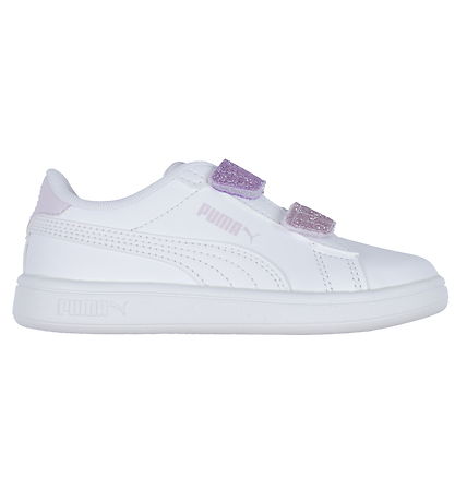 Puma Schuhe - Smash 3.0 L Glitter Klettband - White/Lavender Ala