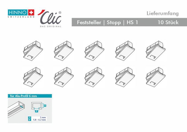 HINNO Feststeller »hinno-stop HS01« HINNO Clic-Feststeller