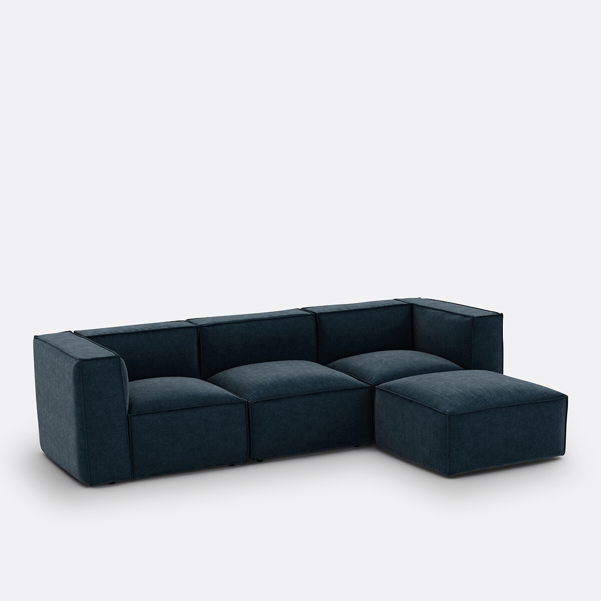 LA REDOUTE INTERIORS<br>Puf modular de veludo texturizado, Seven