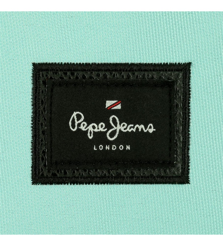 Mochila para computador Pepe Jeans Aris Colorful turquesa com dois compartimentos