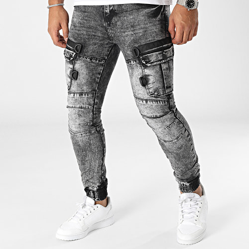 Jogger Pant Jean Slim Gris