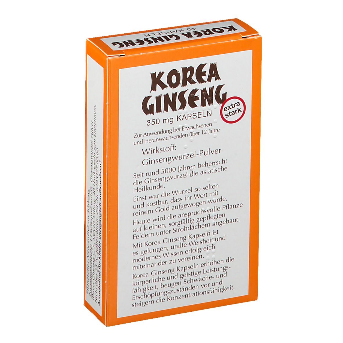 Korea Ginseng Kapseln extra stark