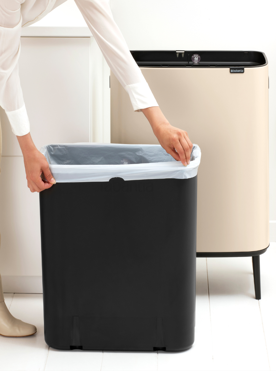 Bo Touch Bin Hi, met 1 binnenemmer, 60 liter - Soft Beige