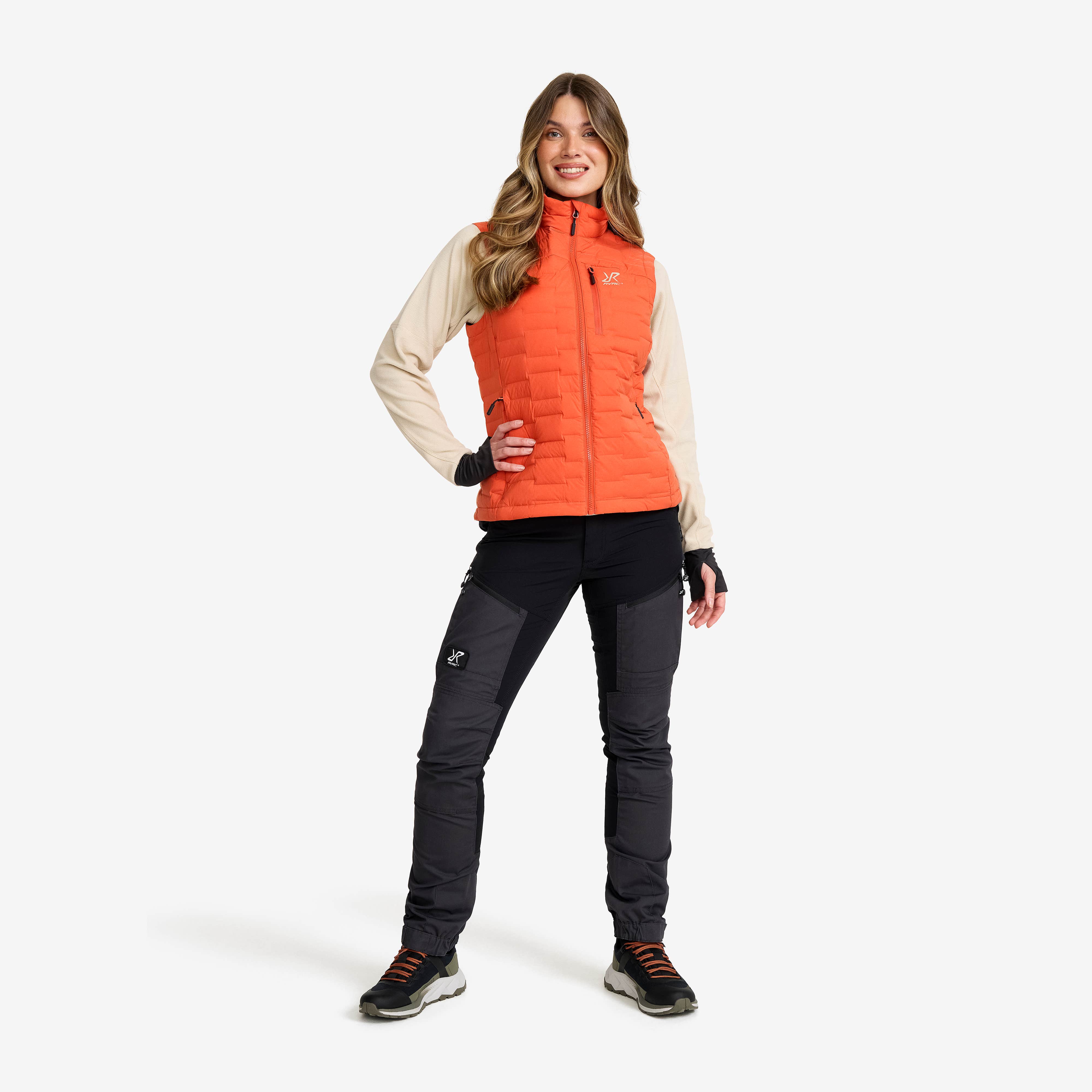 Flex Stretch Down Vest Dame Mecca Orange