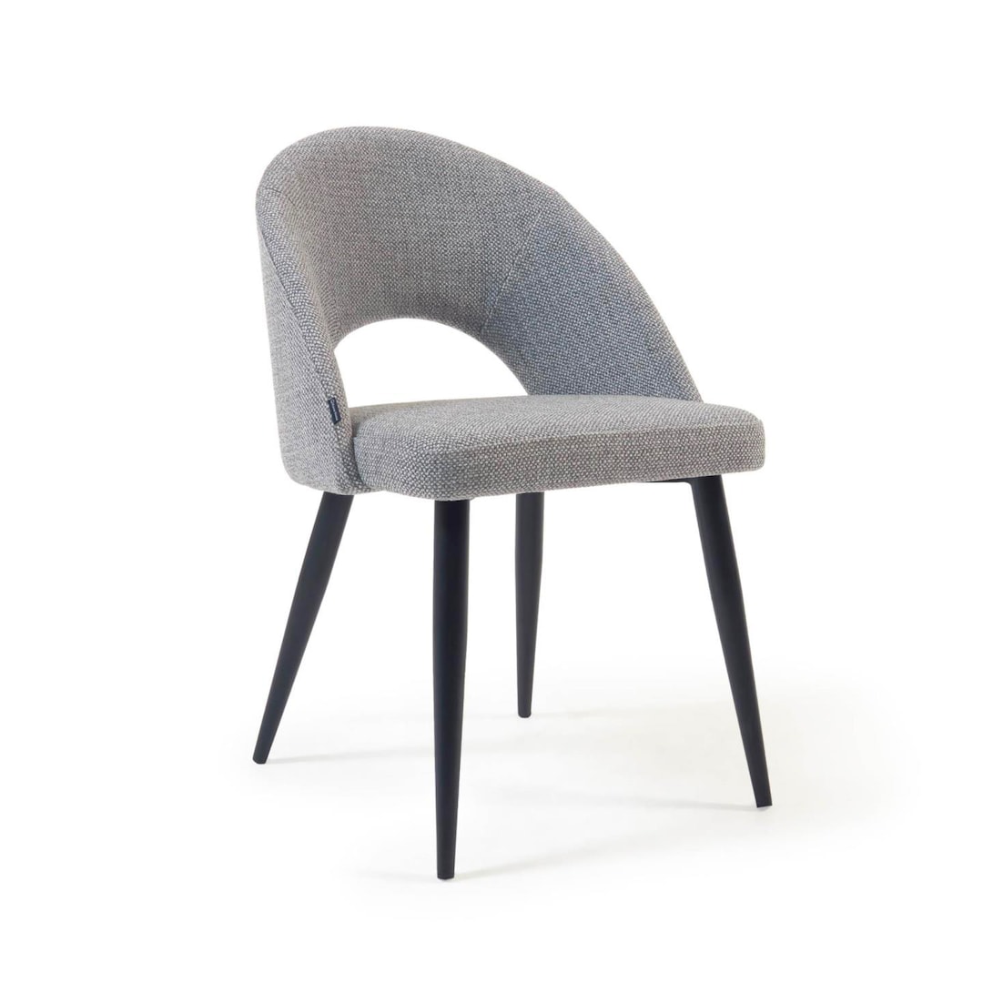 Kave Home Stuhl MAEL grau/mattschwarz
