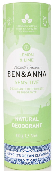 Ben & Anna Deodorant Crème Sensitive Lemon & Lime 60 Gram
