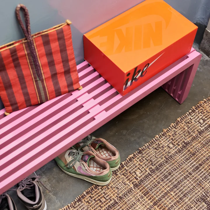 HKliving - Slatted Bank 160 cm, sand