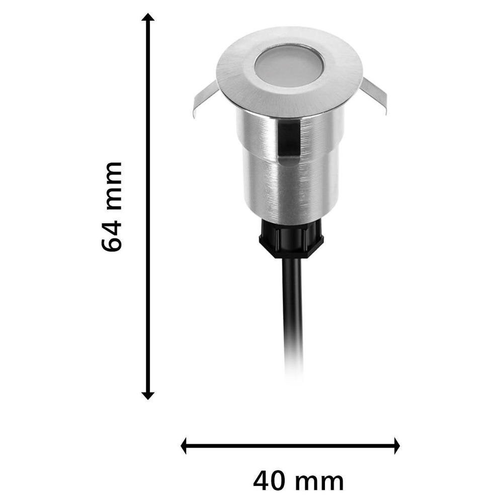 LED inbouw vloerlamp Gardenlink extension in roestvrij staal 1W 80lm IP67