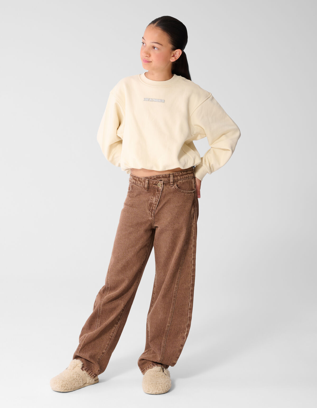 Twenty-Eight Artwork Sweater Gebroken Wit