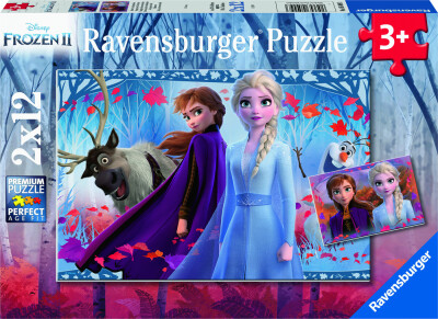 Frost Puslespil - Disney Frost 2 - 2X12 Brikker - Ravensburger