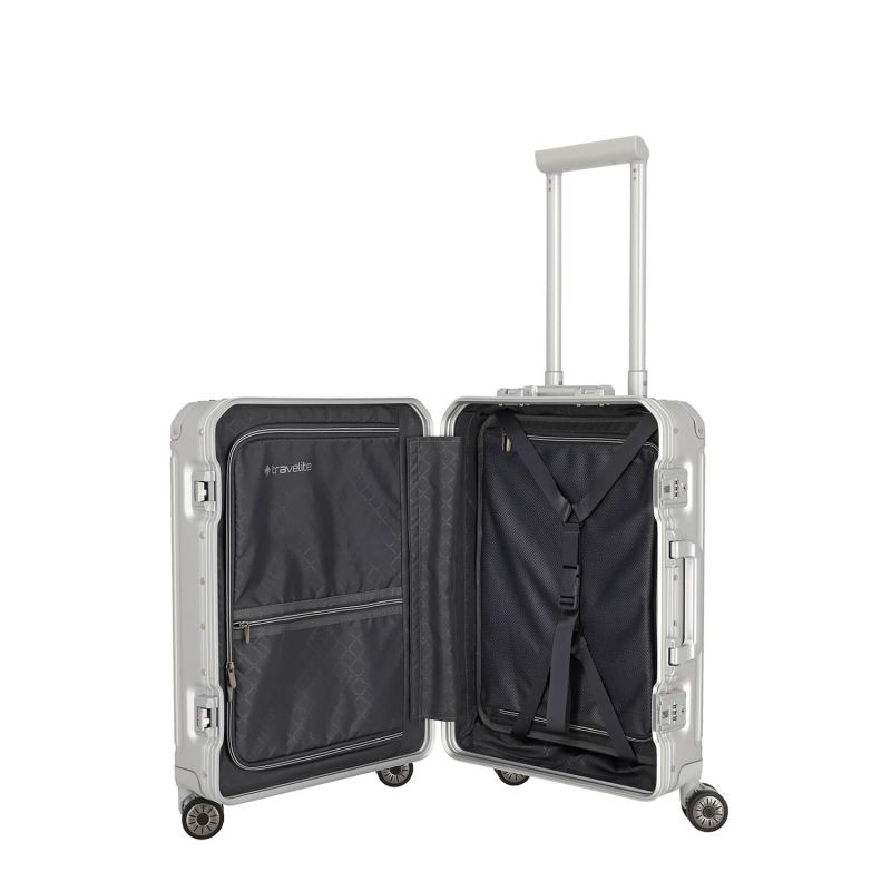 Valise cabine rigide Next Aluminium 55 cm Argent