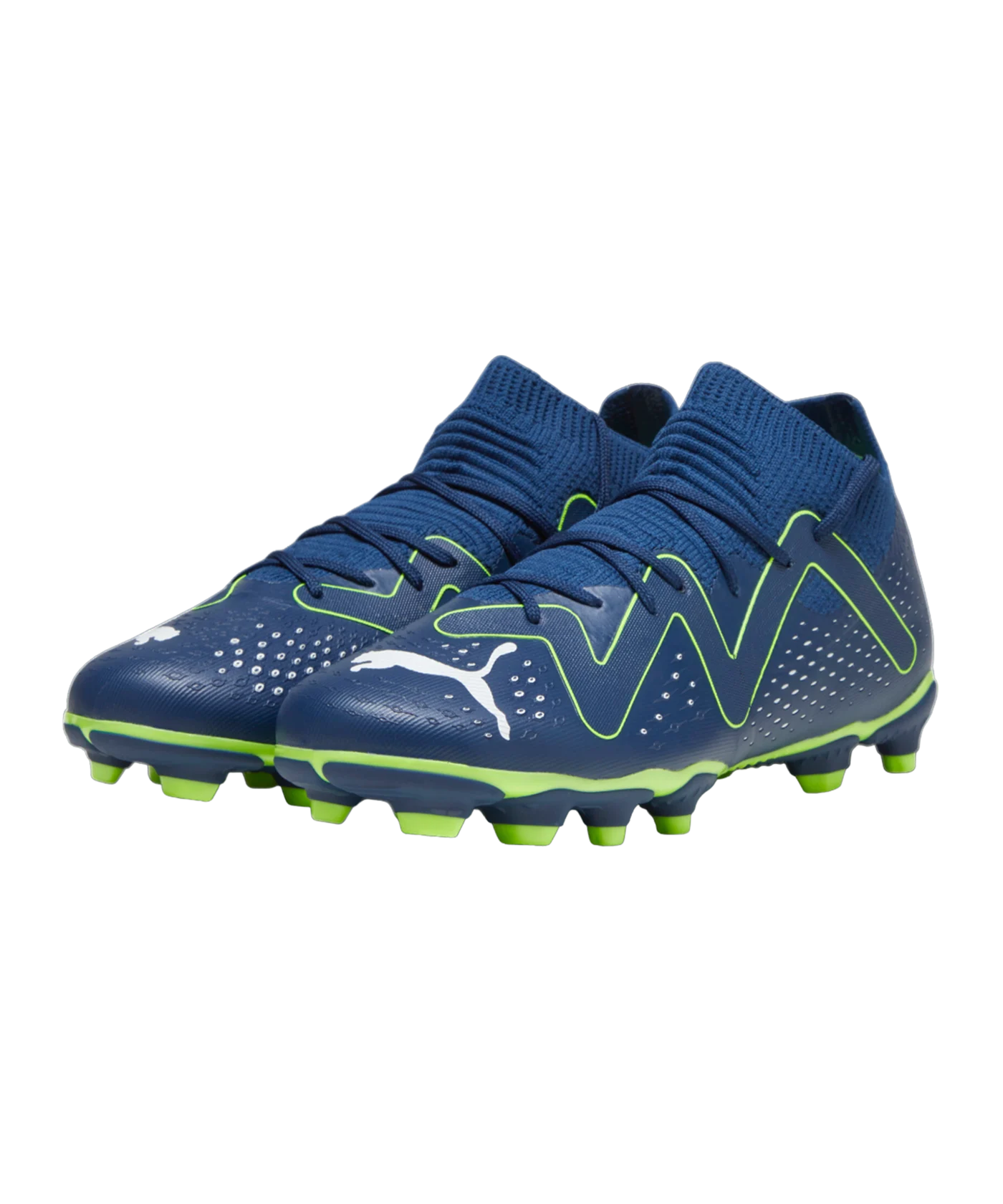 PUMA FUTURE Match FG/AG Jr Gear Up Kids Blau Weiss F03