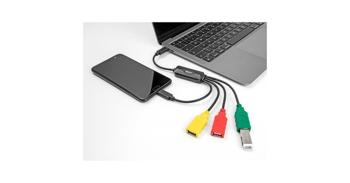 DeLOCK64203 usb-hub  (3x USB-A 2.0, 1x USB-C 2.0)