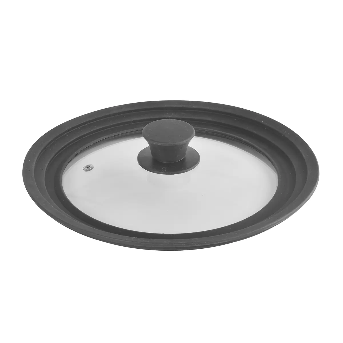 Glasdeckel mit Silikonrad BASIC Lunasol Schwarz