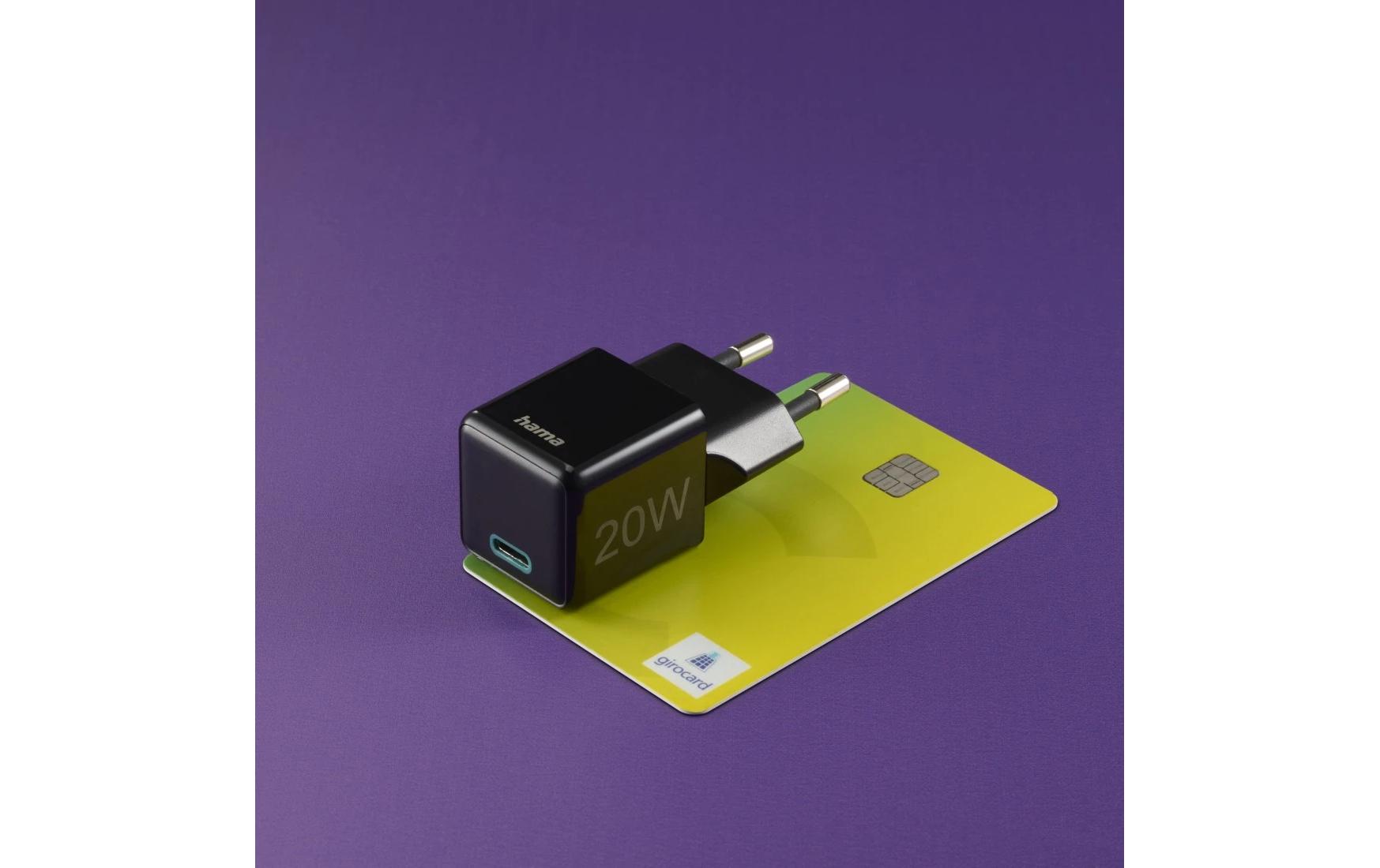 USB-Wandladegerät Mini-charger USB-C 20 W SchwarzSuper-Mini-GaN-Ladegerät USB-C