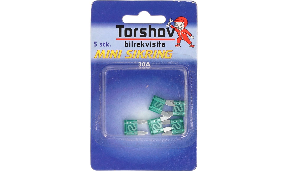Mini fladsikring 30a 5pk