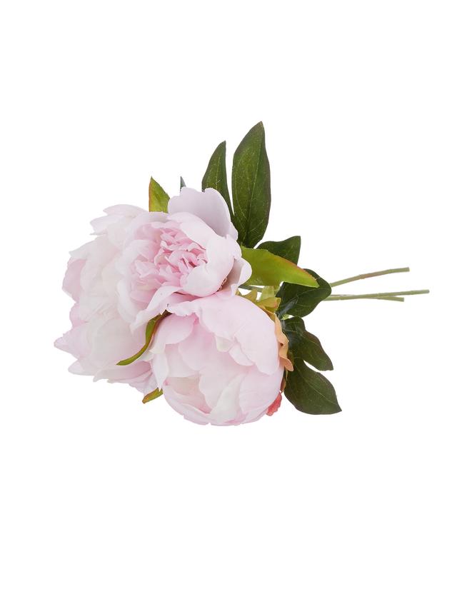 Pfingstrosenarrangement in beleuchteter Vase