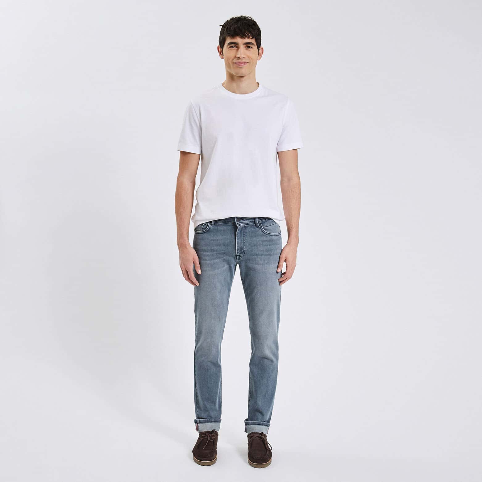 Jean straight 3 longueurs Bleu
