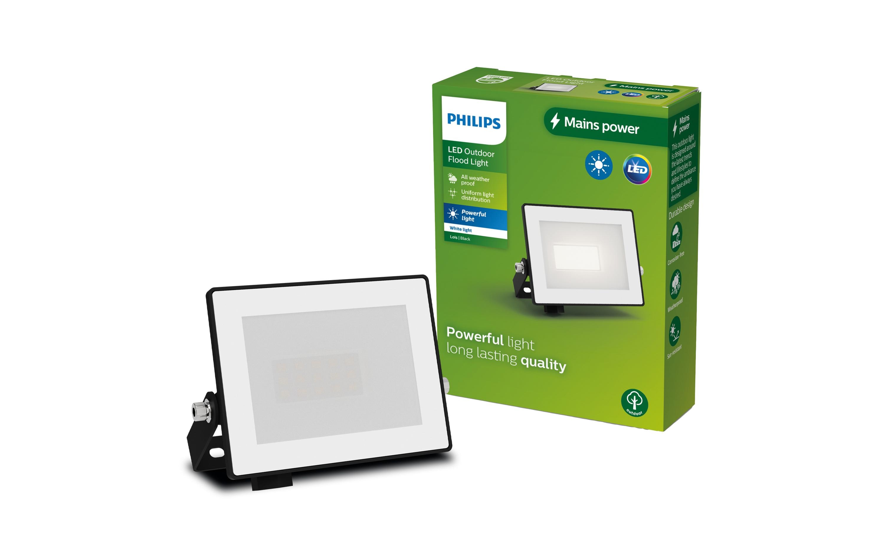 Lois Flutlicht 10W 3000K IP65 10 WPhilips 8720169365025 Aussenbeleuchtung Wandbeleuchtung für den Aussenbereich Nicht austauschbare(s) Leuchtmittel LED F
