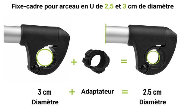 Eufab -  Porte-vélo Eufab : Fixe-cadre À Pince Long Amovible Ø 25   30 Mm Antivol - Porte-vélos Eufab