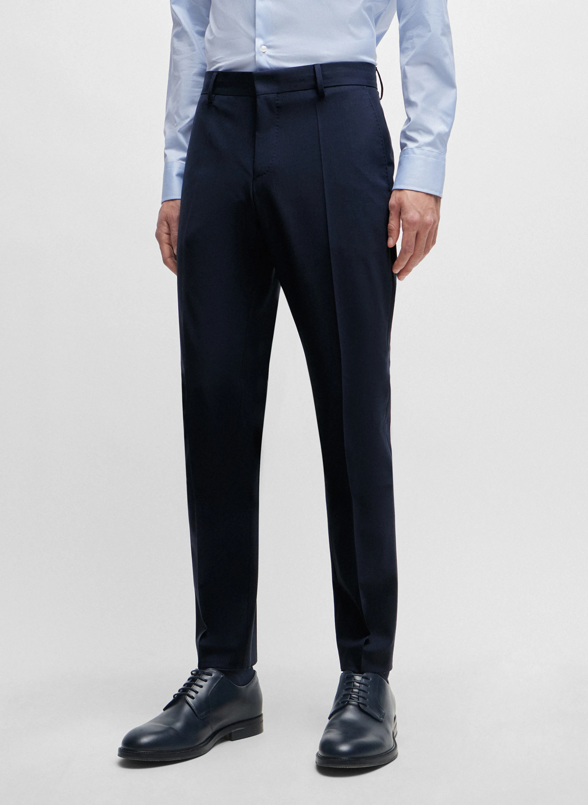 Costume slim-fit en laine mélangée | Bleu