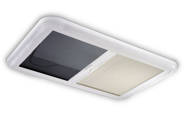 Dometic Heki 2 De Luxe Dachfenster mit integrierter Beleuchtung und Rollo aus Wabenmaterial 960 x 655 mm / 12 V