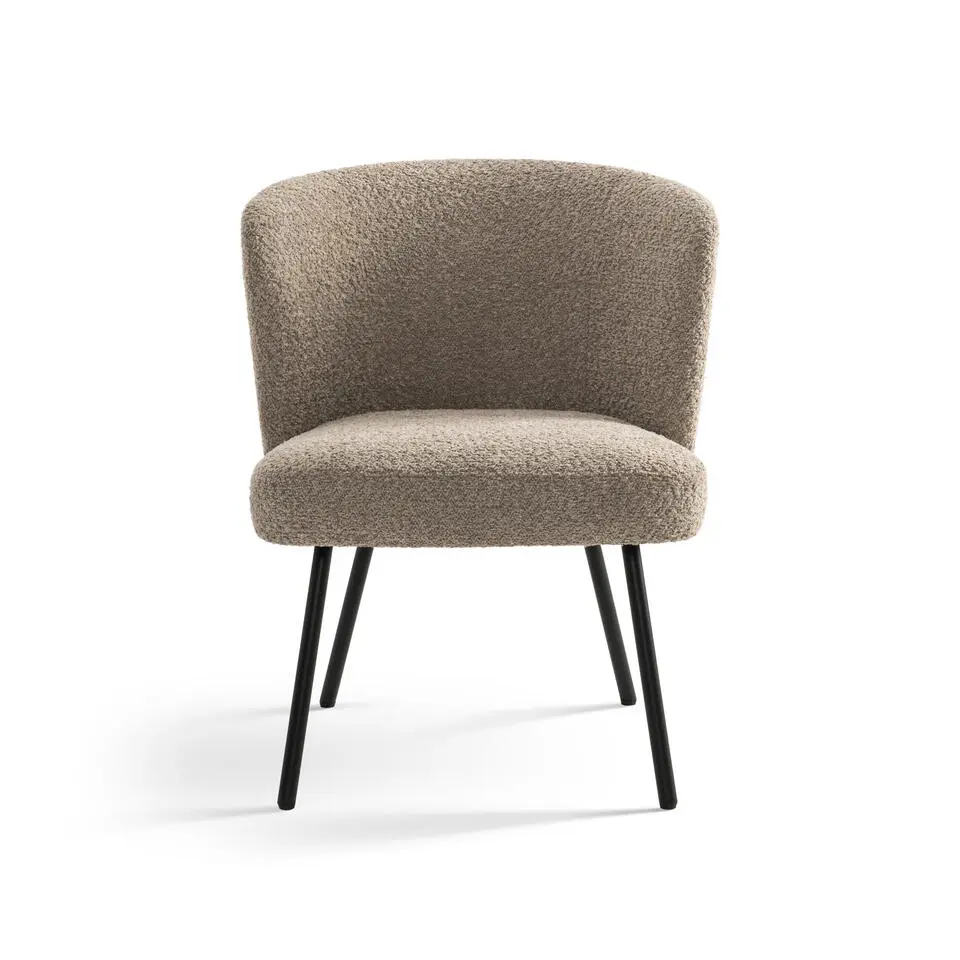 Furnihaus Fauteuil Cindy Boucle Taupe Stof
