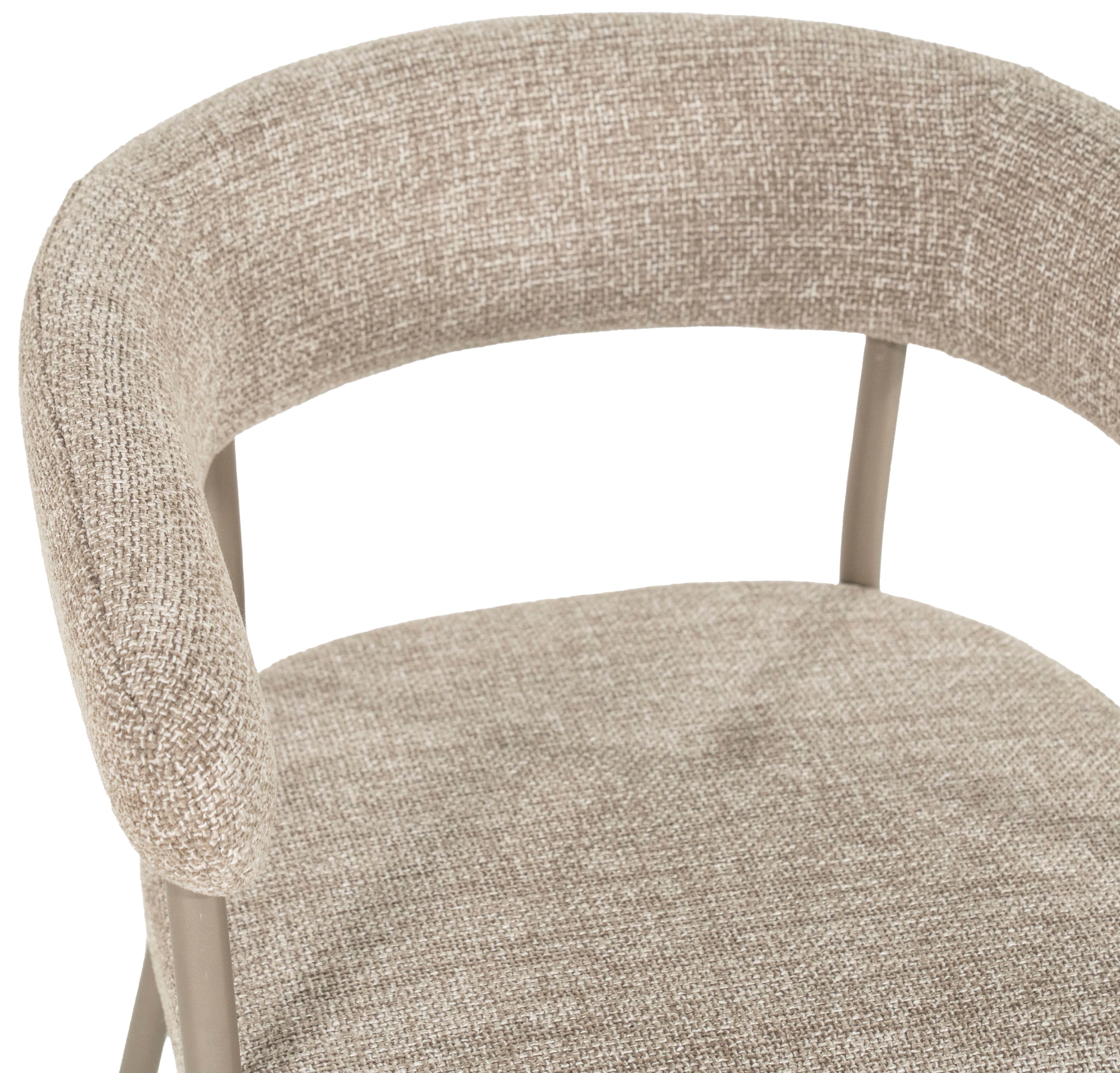 Eetkamerstoel 250028 taupe Yovi B55 x D57 x H77 cm