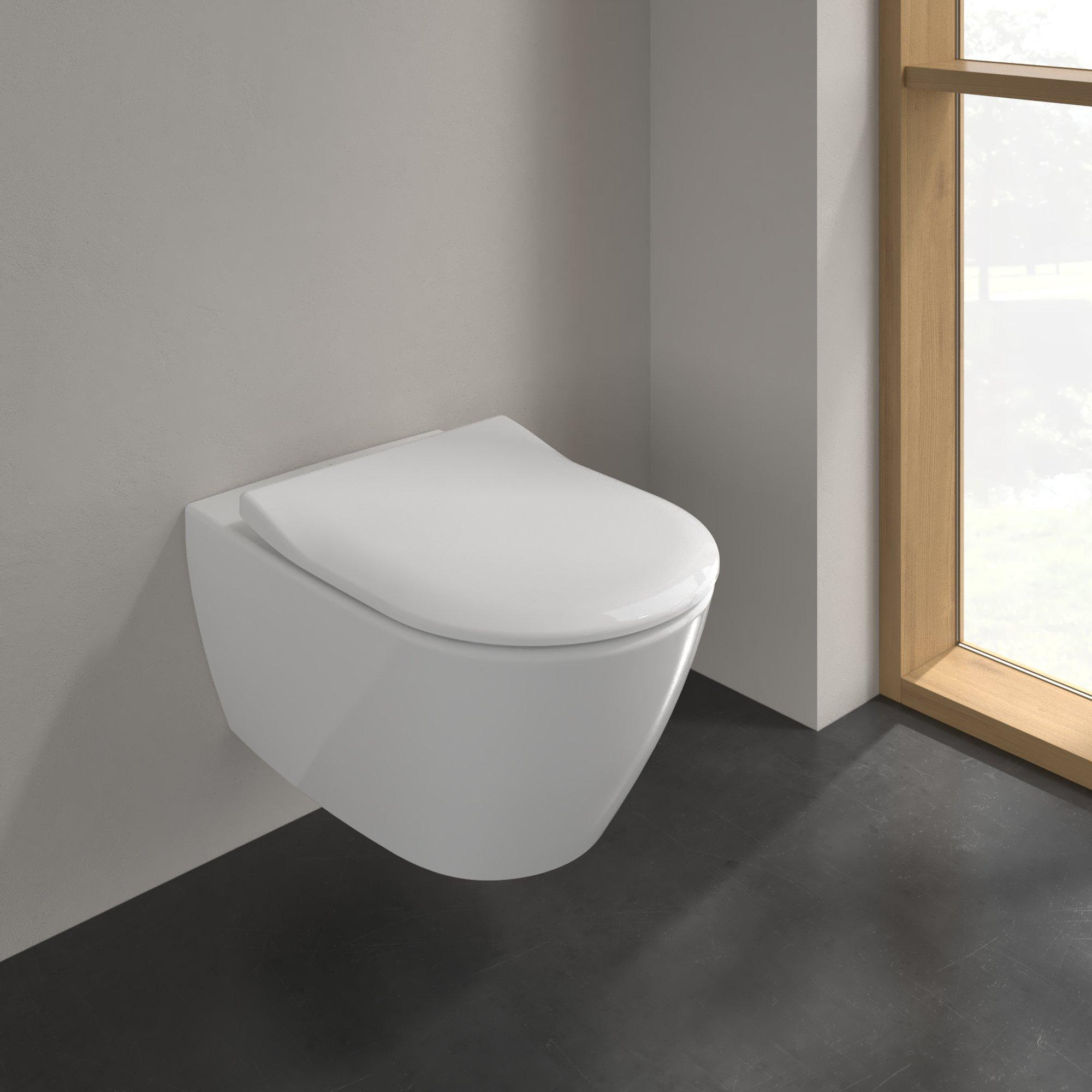 Villeroy & Boch Subway 2.0 randloos toilet en softclose toiletzitting wit glans