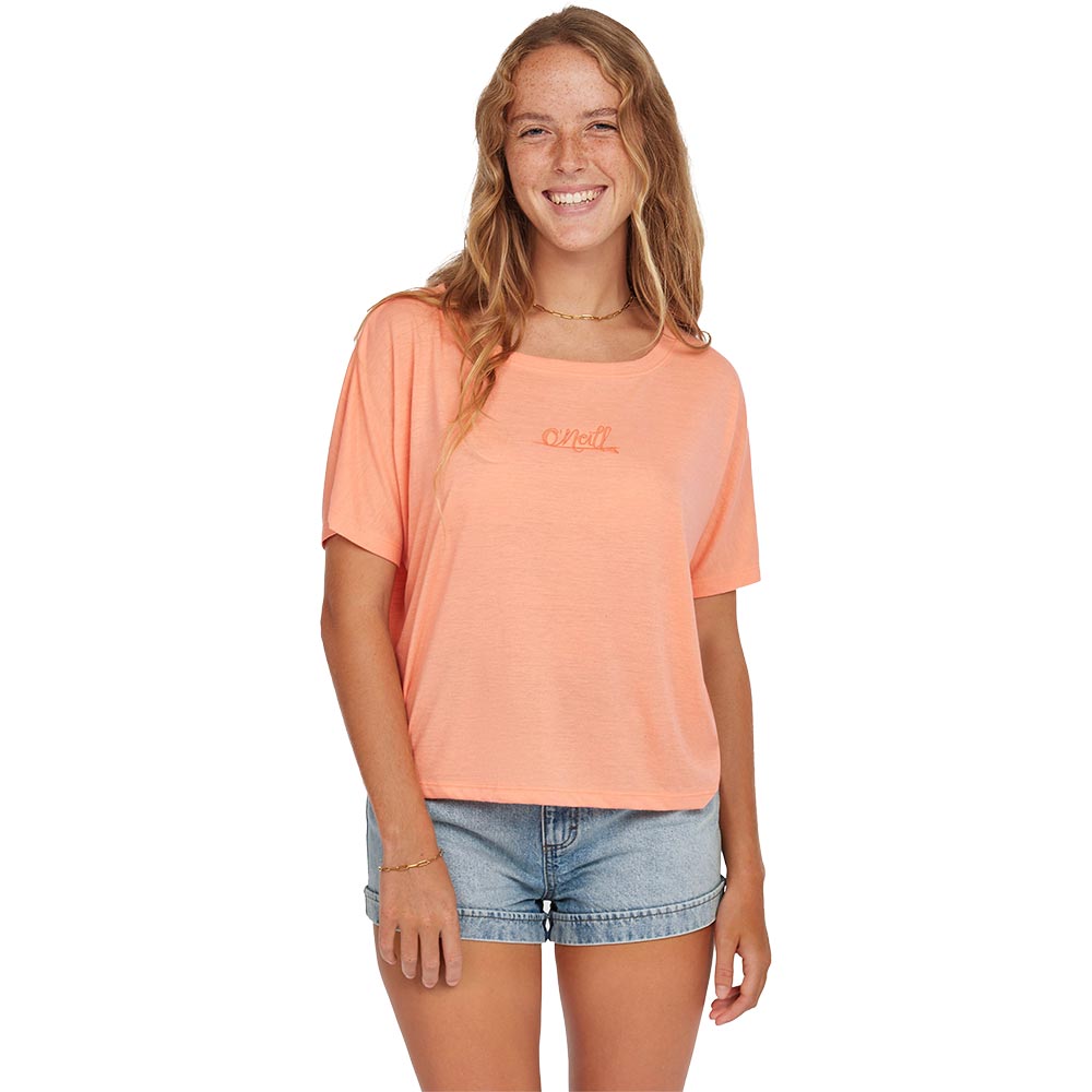 O'Neill Essentials O'Neill Script Drape T-Shirt Damen coral pink