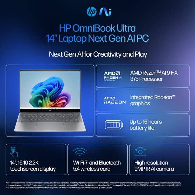 HP OmniBook Ultra 14 AI 9-HX375/32/1024/IPS 14