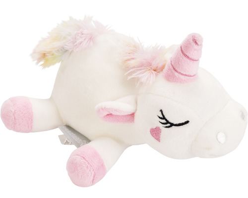 Beeztees Puppy Unicorn Owen Hondenspeelgoed, Wit en Roze, 18 x 15 x 11 cm