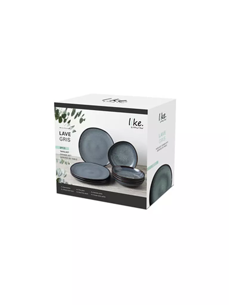 LIKE BY VILLEROY & BOCH Dinnerset 8tlg Lave Gris  grau
