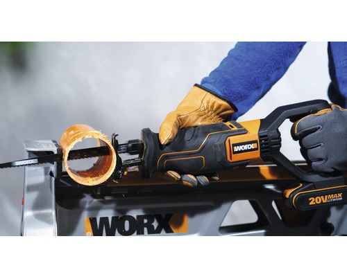 WORX 20V 20mm slag snoerloze reciprozaag WX500.9 + GRATIS bonusartikel 20V accu WA3644 (4,0Ah)
