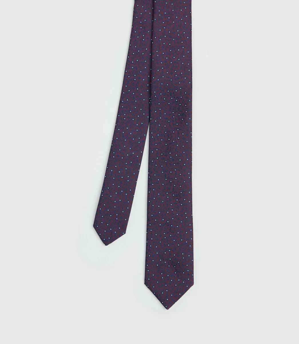 Cravate slim bordeaux 