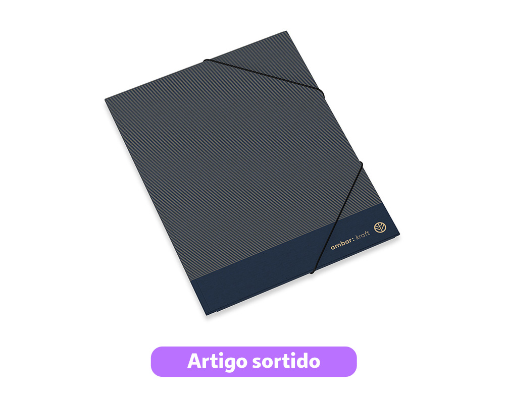 CAPA COM ELÁSTICOS AMBAR KRAFT A3 CORES SORTIDAS