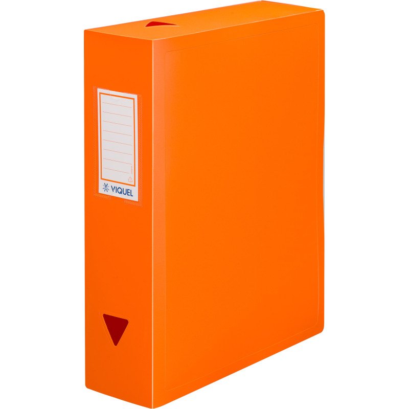 Boîte de classement plastique  Essentiel Recycle Viquel dos 8 cm couleurs tendance