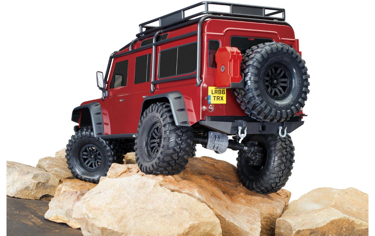 Scale Crawler Land Rover Defender D110, Rot ARTR, 1:10<br>Off-Road Model im Massstab 1:10